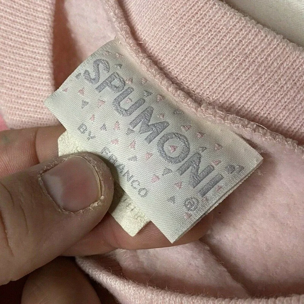 Vintage Spumoni Sweatshirt Teddy Bear Honey Light Funny Bar Beer Pink Glitter - Picture 6 of 7